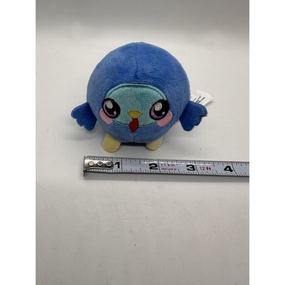 Squeezamals Blue‎ Bird Plush 4" Round Stuffed Animal Beverly Hills Teddy